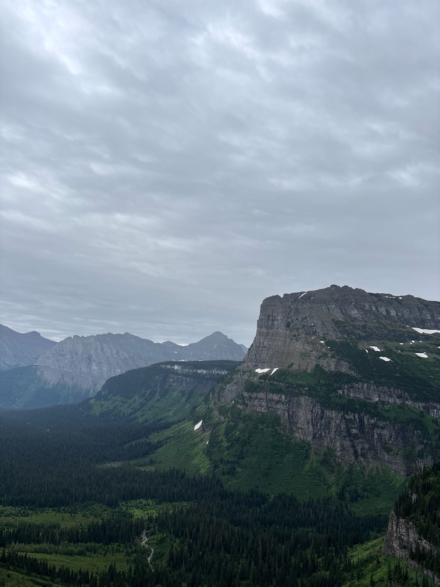 Cliff face above a forested valley